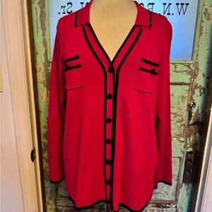 Grace Pink and Black Button-Down Women's Shirt